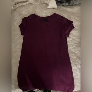 Maroon sweater tshirt dress.